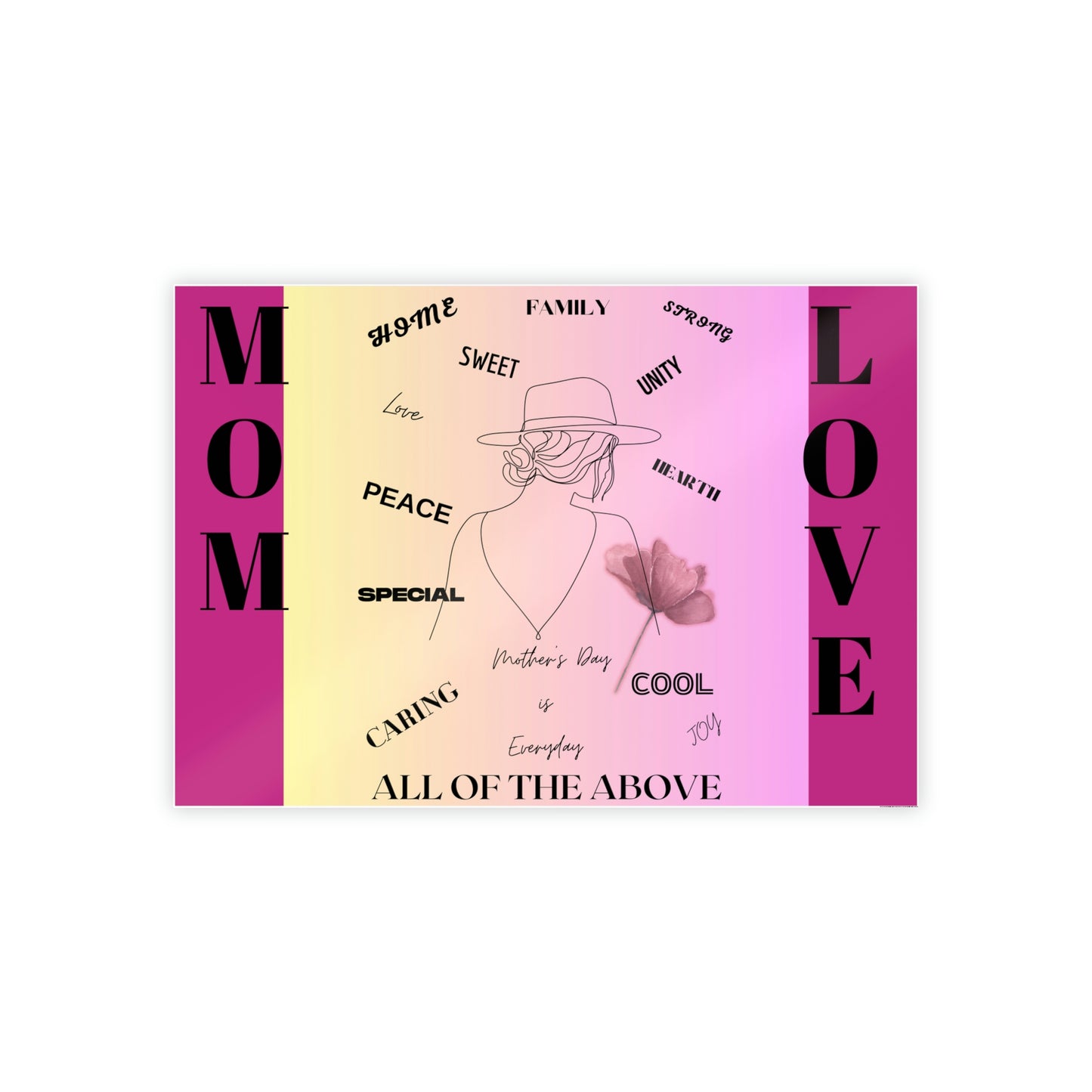 "MOM LOVE" Gloss Poster