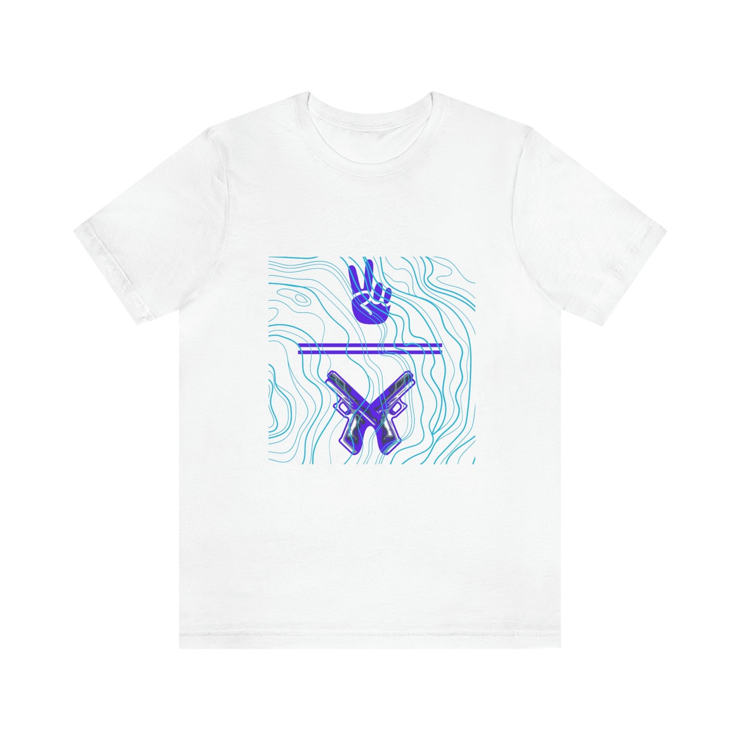 "Peace Symbol / Pistols" - Unisex Jersey Short Sleeve Tee