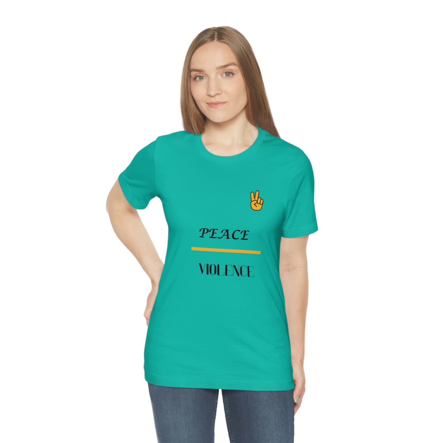 "Peace/ Violence" Unisex Jersey Short Sleeve Tee