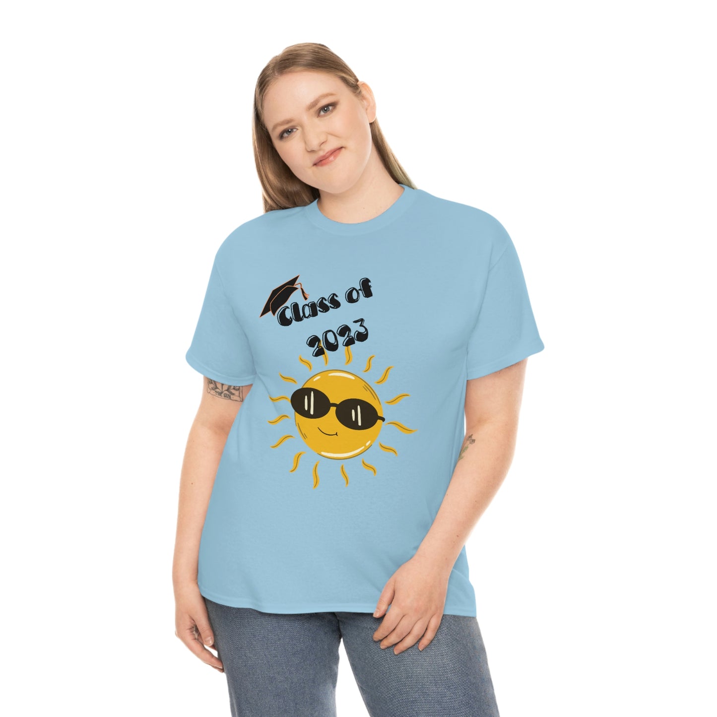 "Class of 2023 Sunshine wearing Shades" Unisex Heavy Cotton Tee