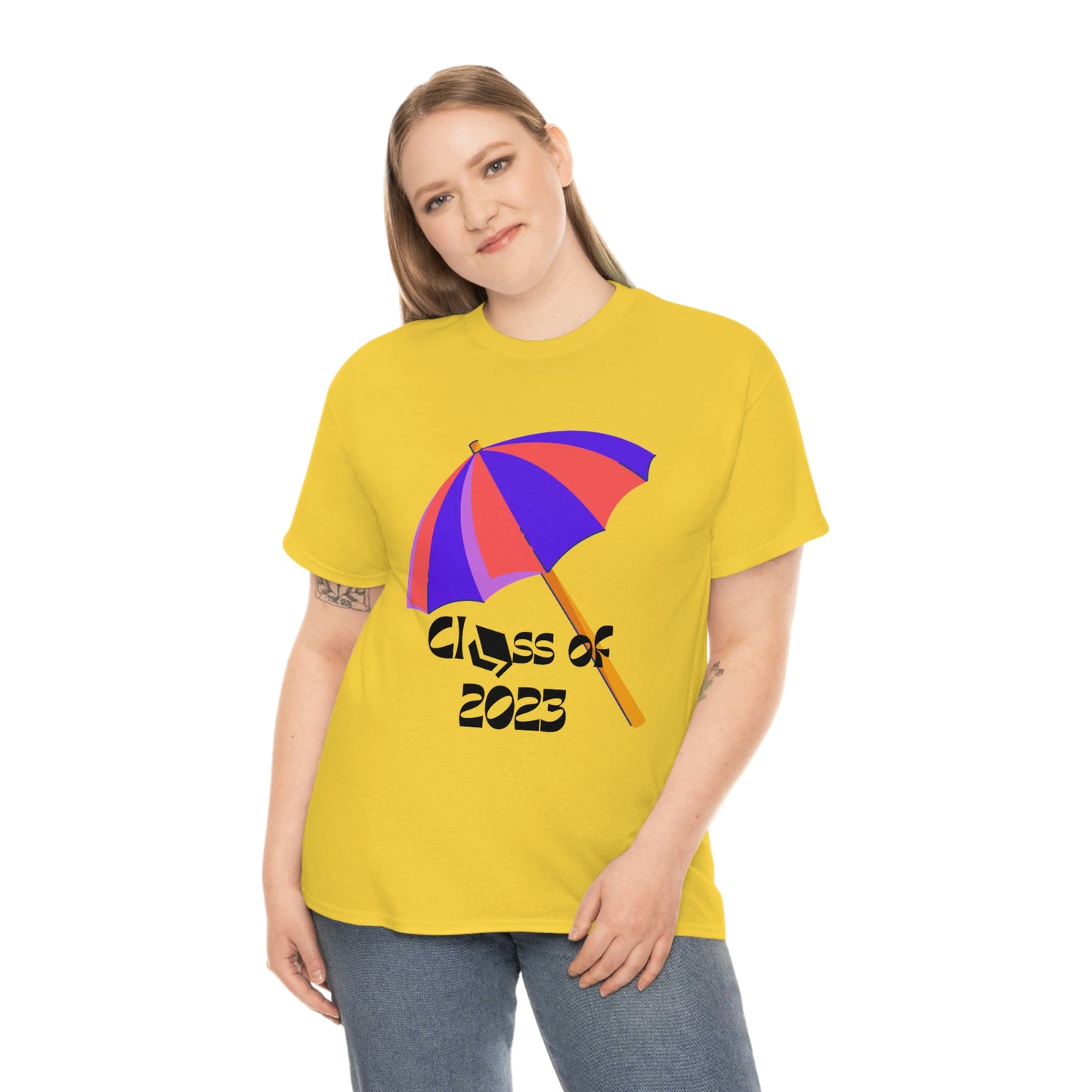 "Beach Umbrella 2023 Graduate" Unisex Heavy Cotton Tee