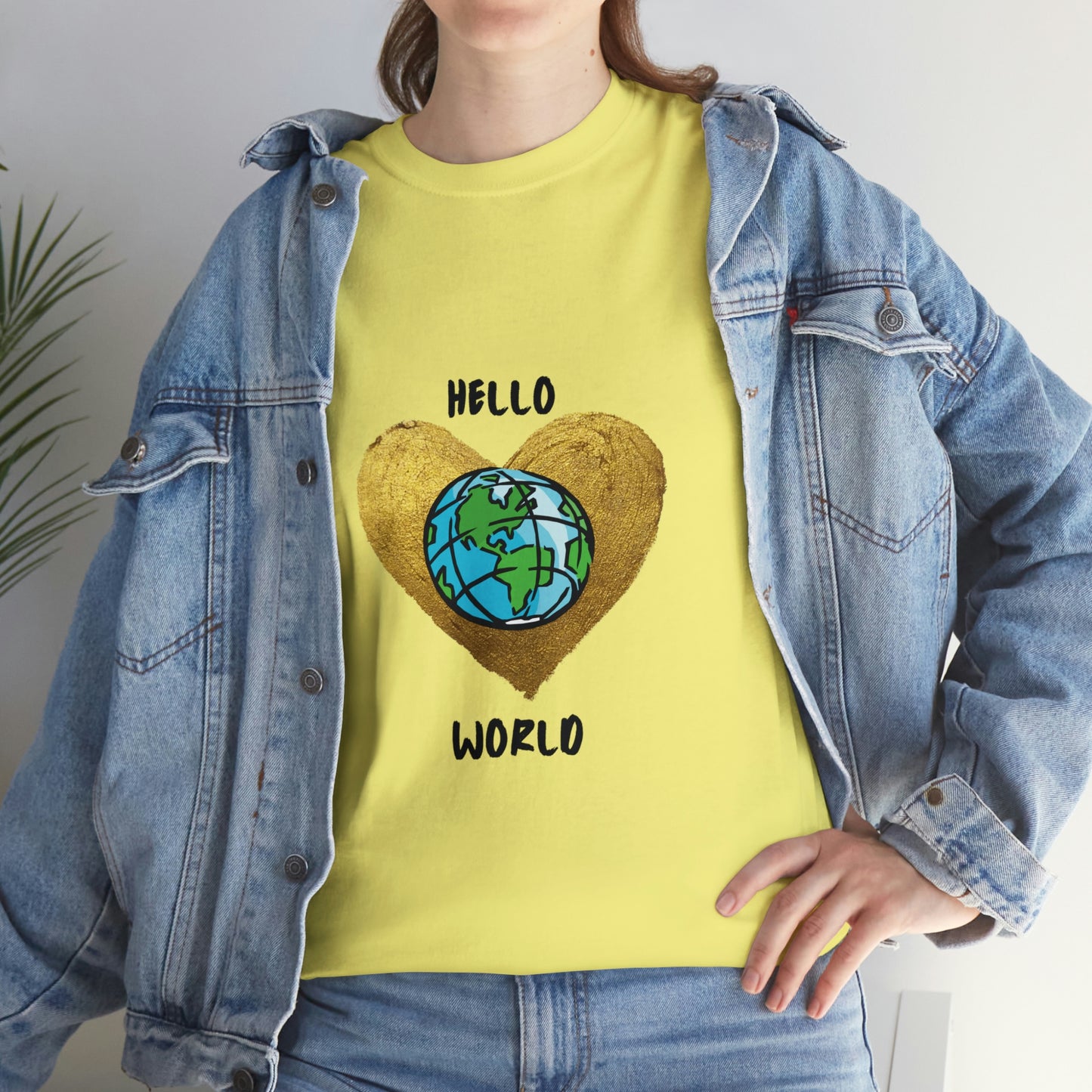 "Hello World" Unisex Heavy Cotton Tee