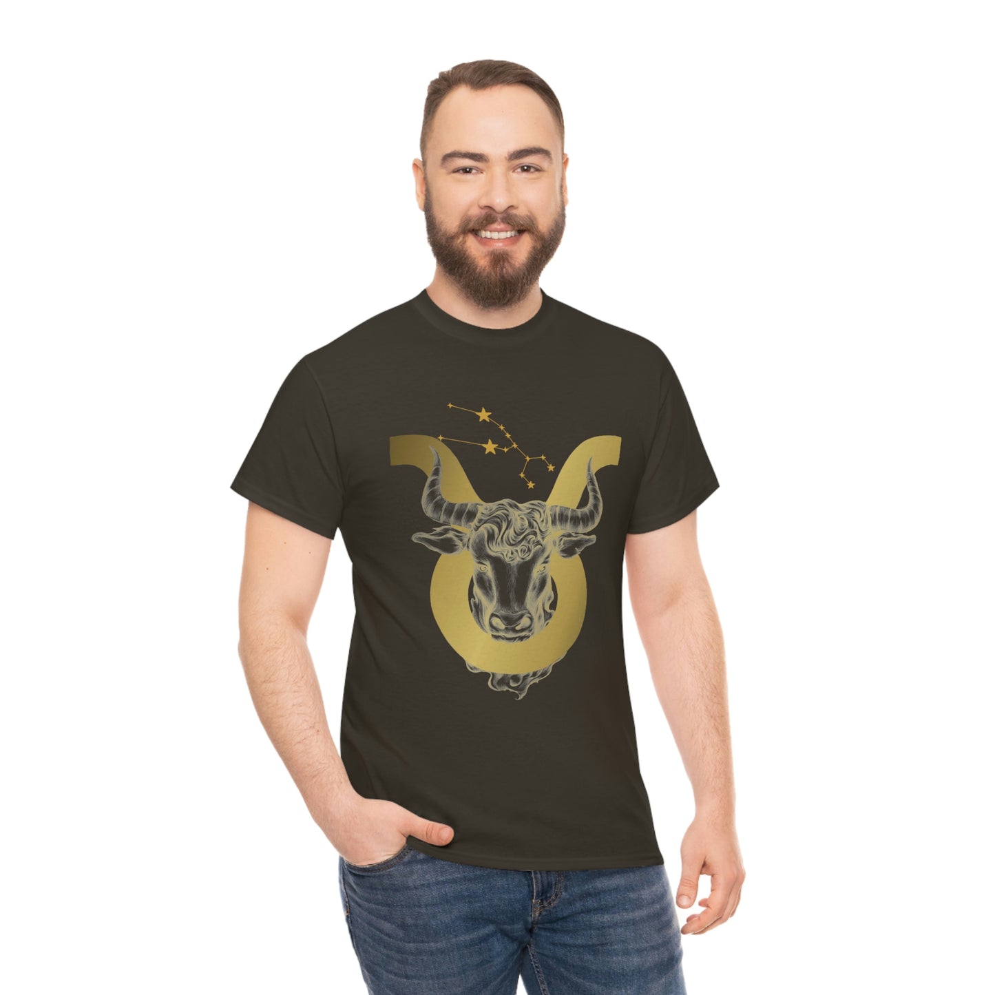 "Taurus Symbol and Glyph" Unisex Heavy Cotton Tee