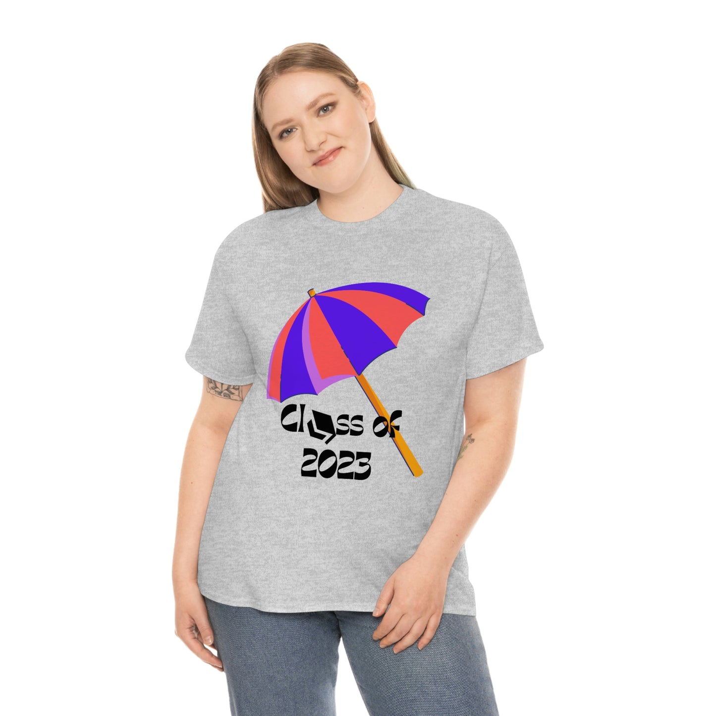 "Beach Umbrella 2023 Graduate" Unisex Heavy Cotton Tee