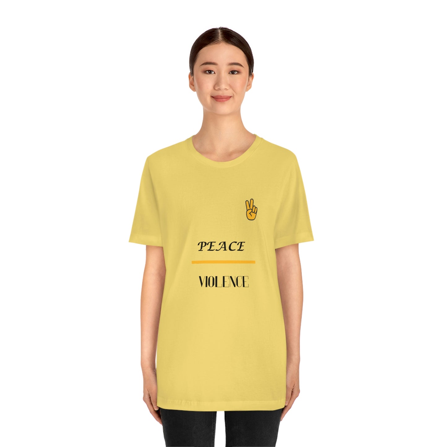 "Peace/ Violence" Unisex Jersey Short Sleeve Tee