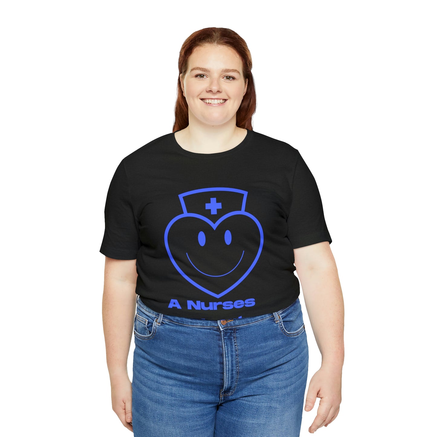 "A Nurses Heart" - Unisex Jersey Short Sleeve Tee