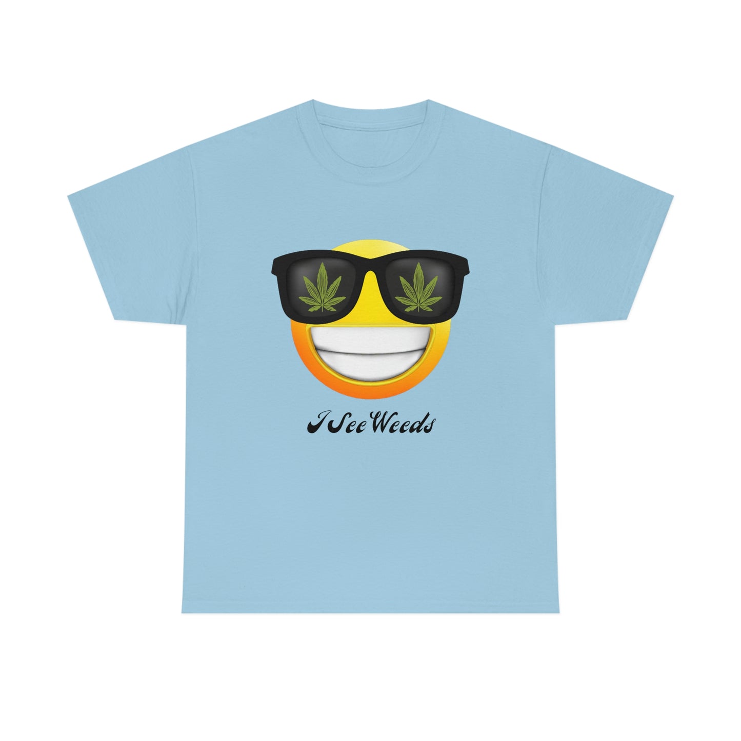 "I See Weeds - Smiley Face" Unisex Heavy Cotton Tee