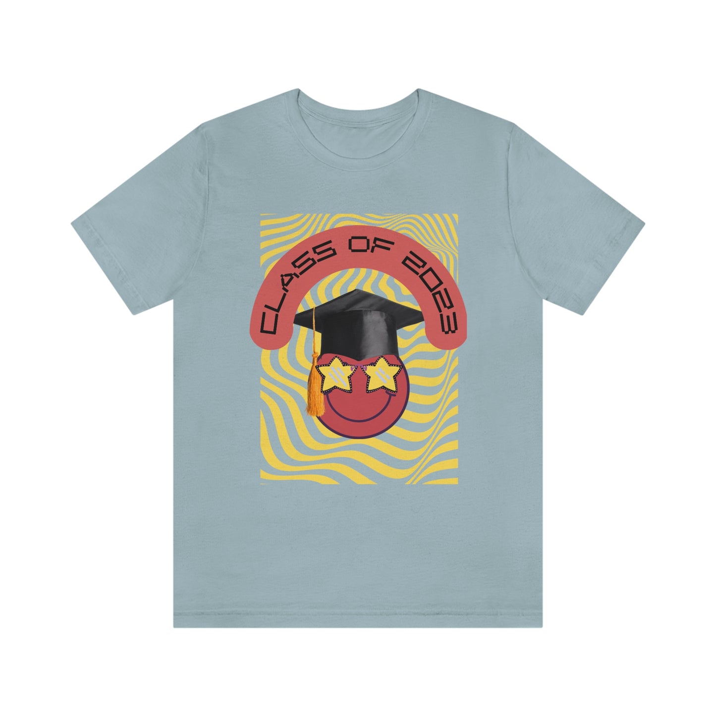 "Starry Eyed 2023 Smiley Graduate" Unisex Jersey Short Sleeve Tee