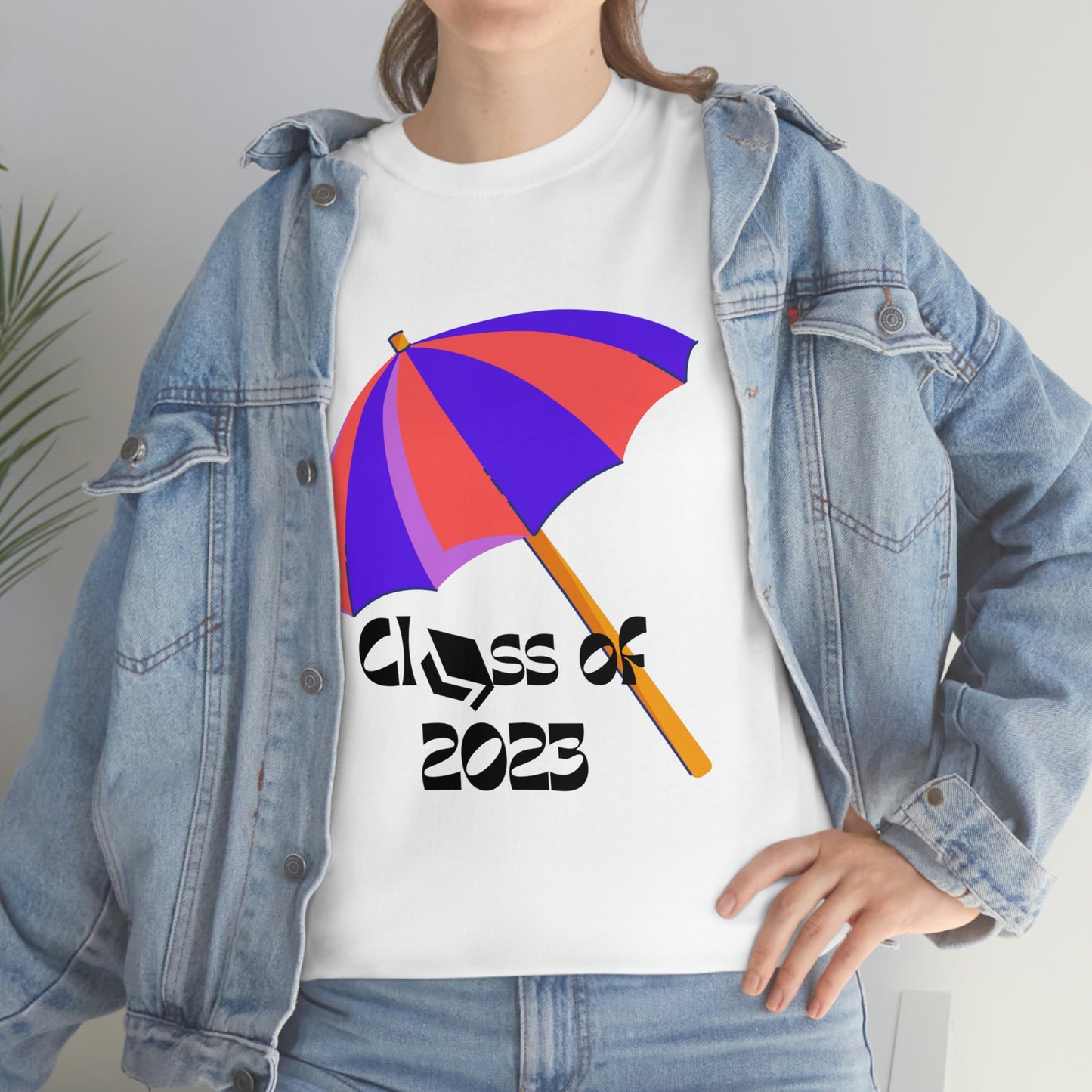 "Beach Umbrella 2023 Graduate" Unisex Heavy Cotton Tee