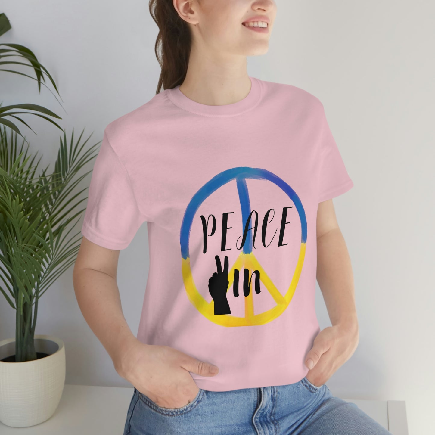"Peace In" Unisex Jersey Short Sleeve Tee
