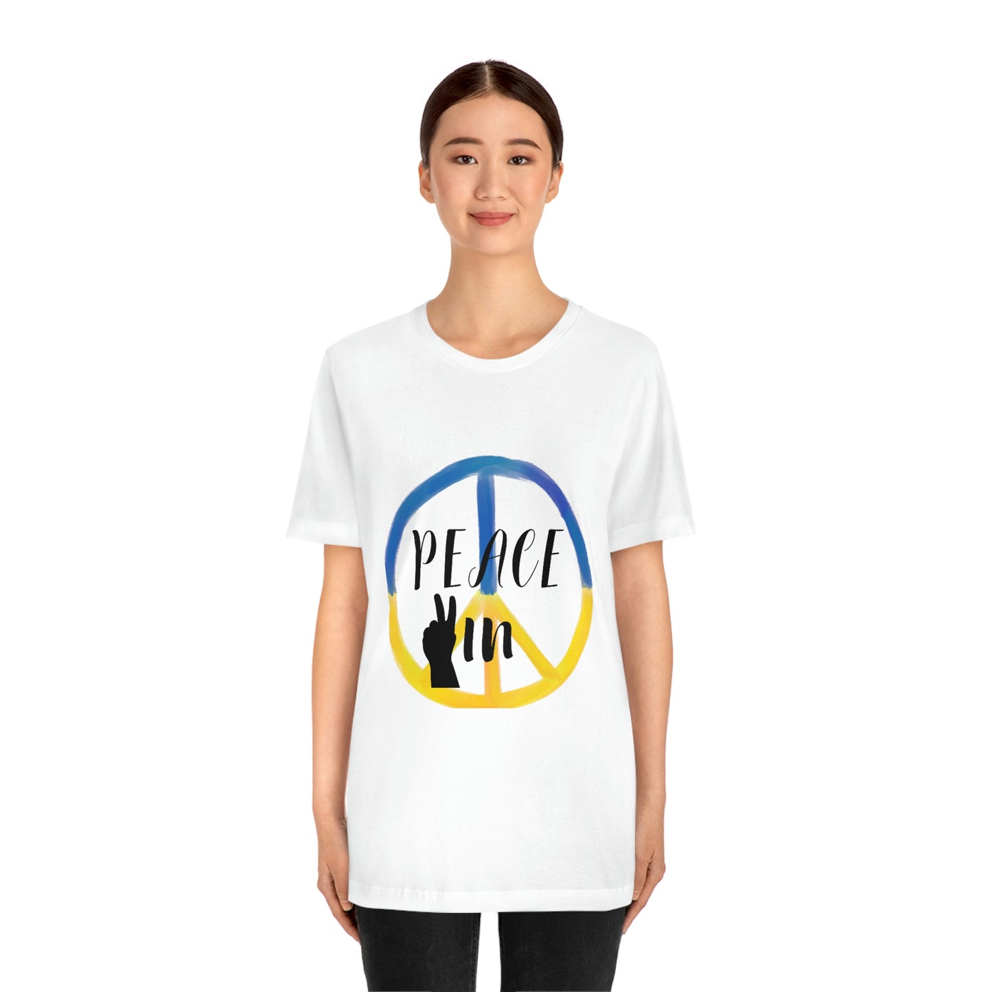 "Peace In" Unisex Jersey Short Sleeve Tee