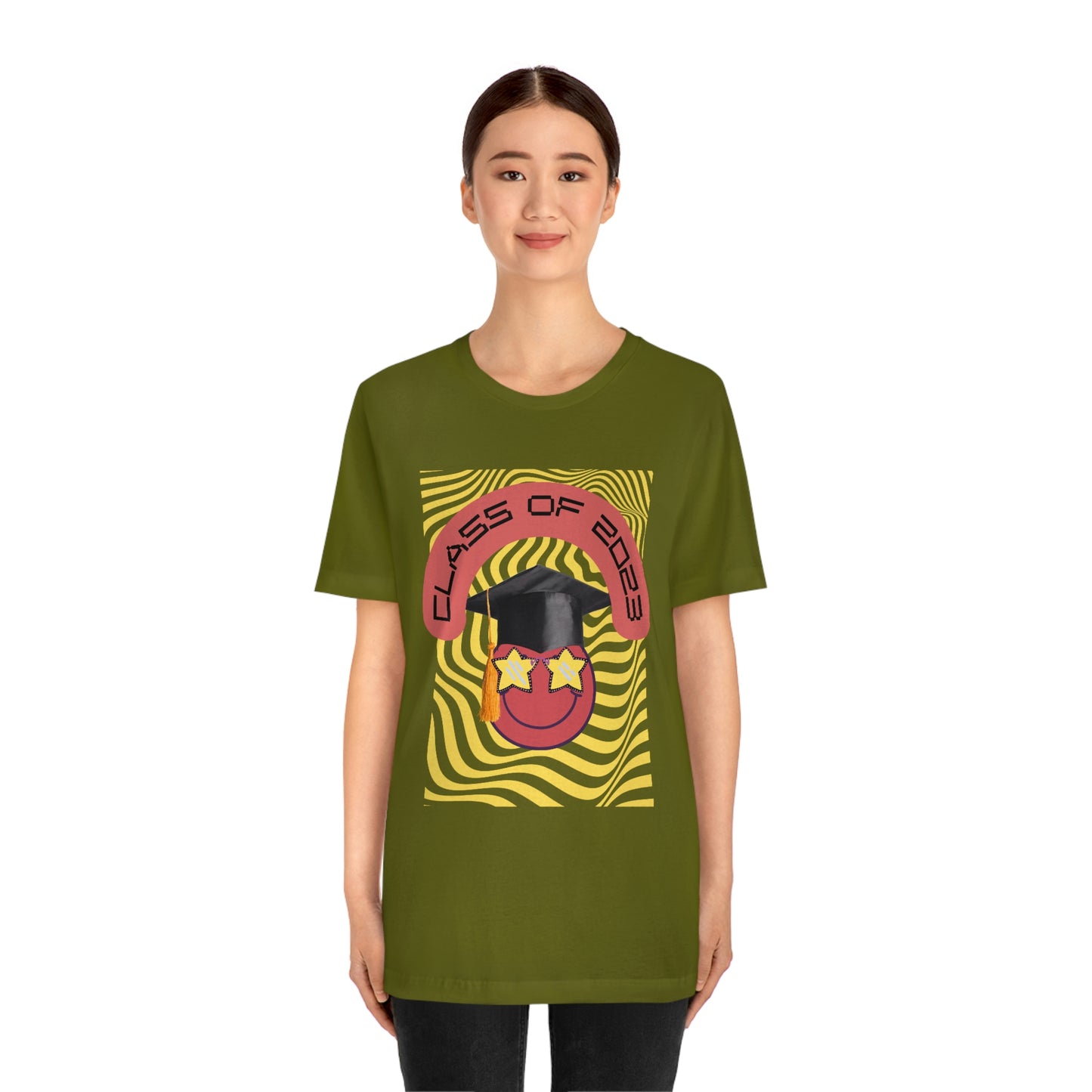 "Starry Eyed 2023 Smiley Graduate" Unisex Jersey Short Sleeve Tee