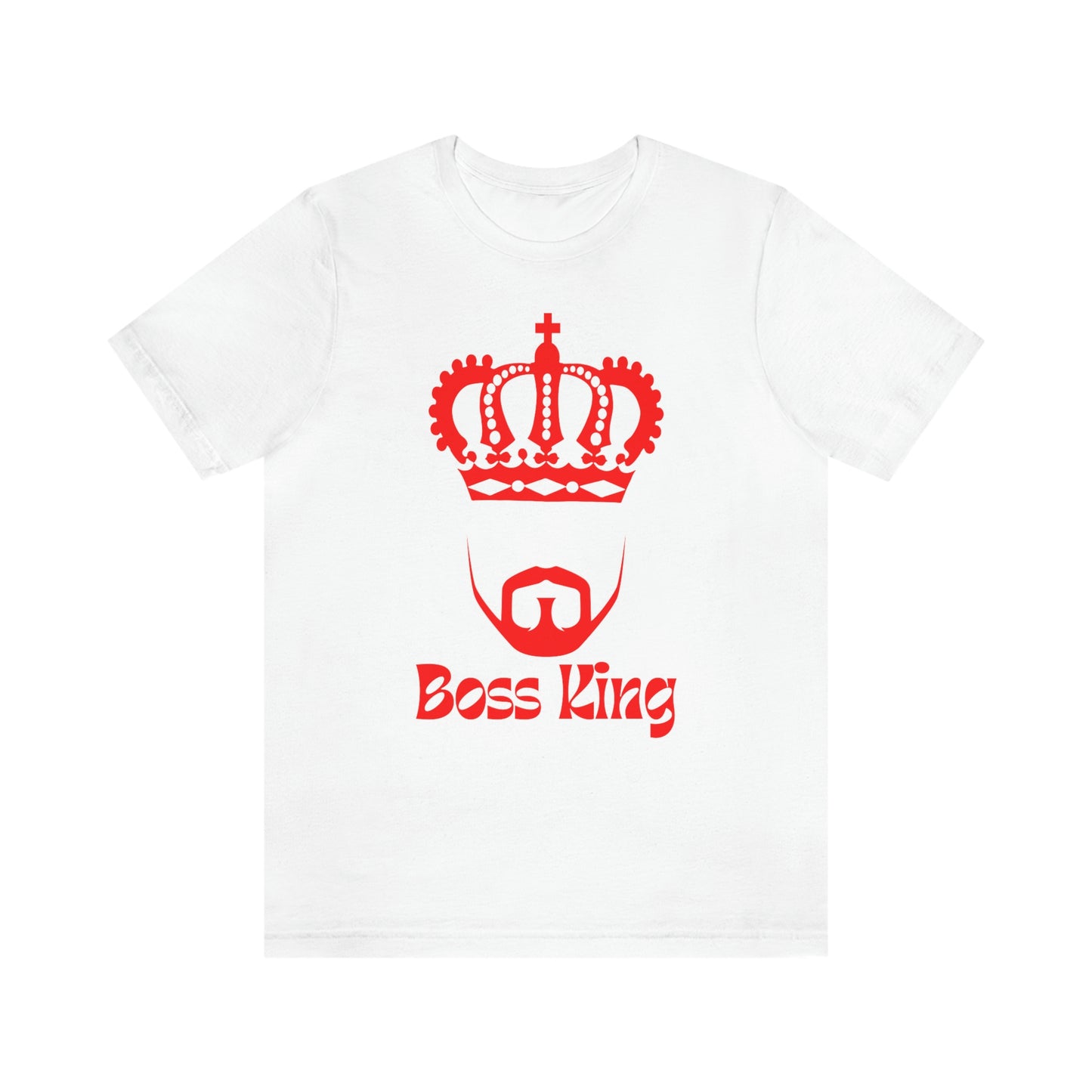 "Red Print - Boss King" - Unisex Jersey Short Sleeve Tee