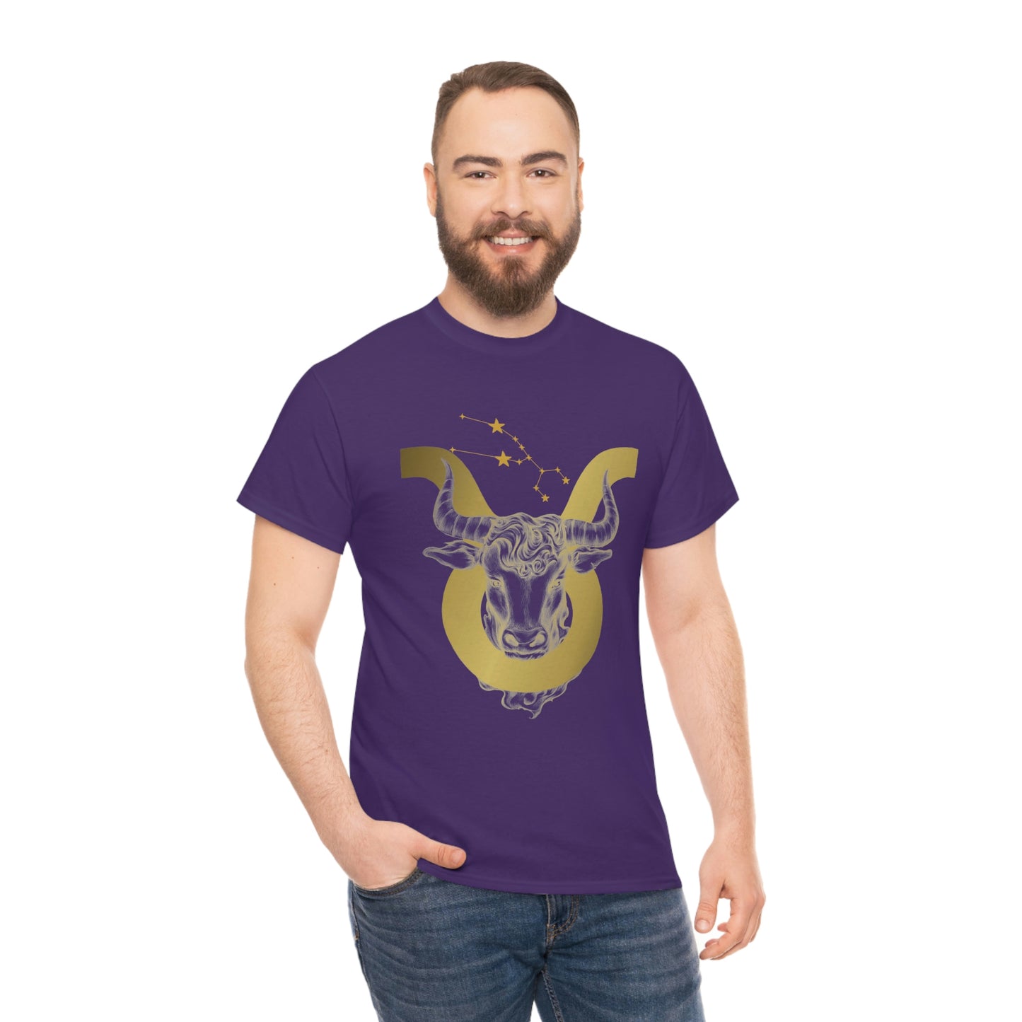 "Taurus Symbol and Glyph" Unisex Heavy Cotton Tee
