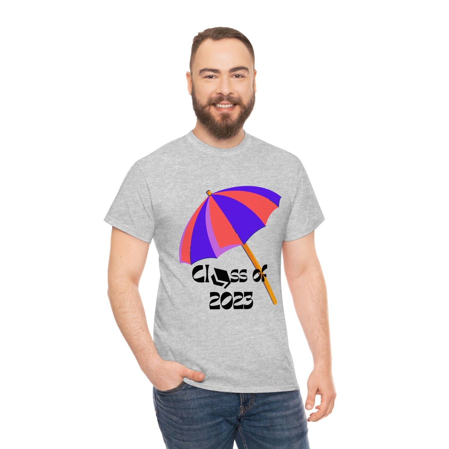 "Beach Umbrella 2023 Graduate" Unisex Heavy Cotton Tee