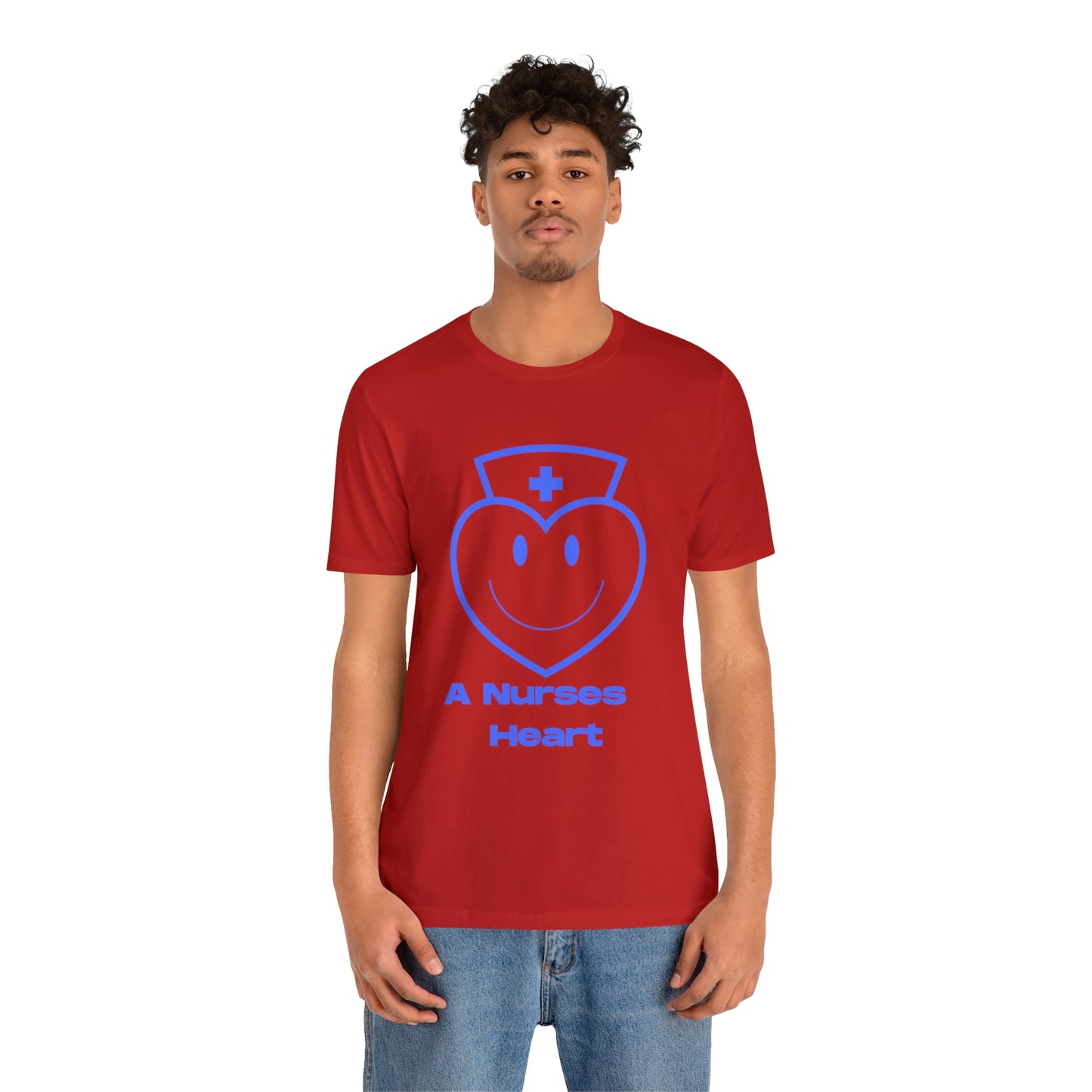 "A Nurses Heart" - Unisex Jersey Short Sleeve Tee