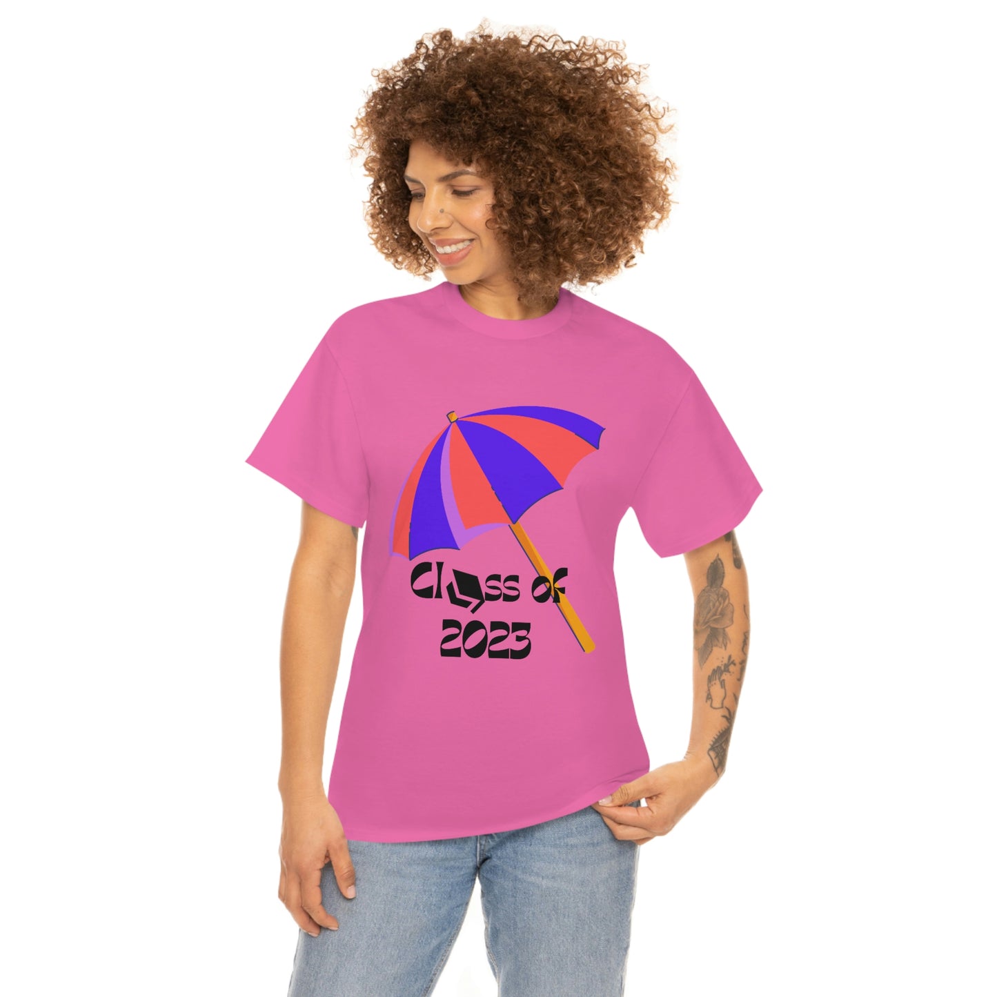 "Beach Umbrella 2023 Graduate" Unisex Heavy Cotton Tee