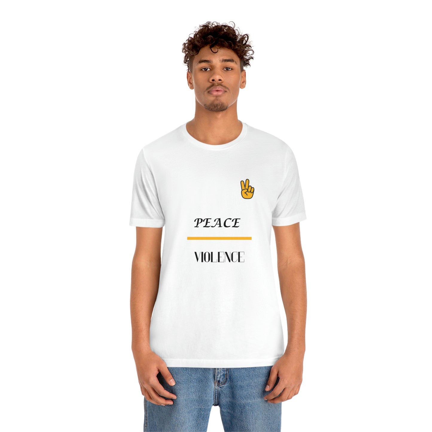 "Peace/ Violence" Unisex Jersey Short Sleeve Tee