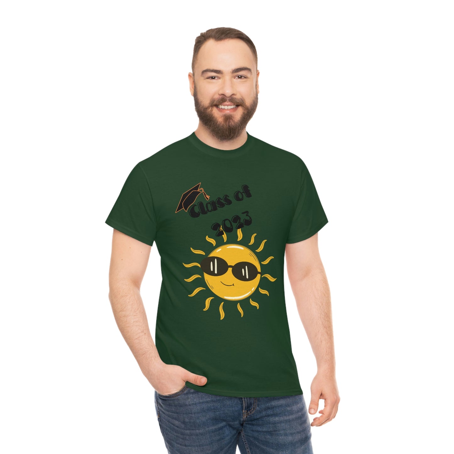 "Class of 2023 Sunshine wearing Shades" Unisex Heavy Cotton Tee