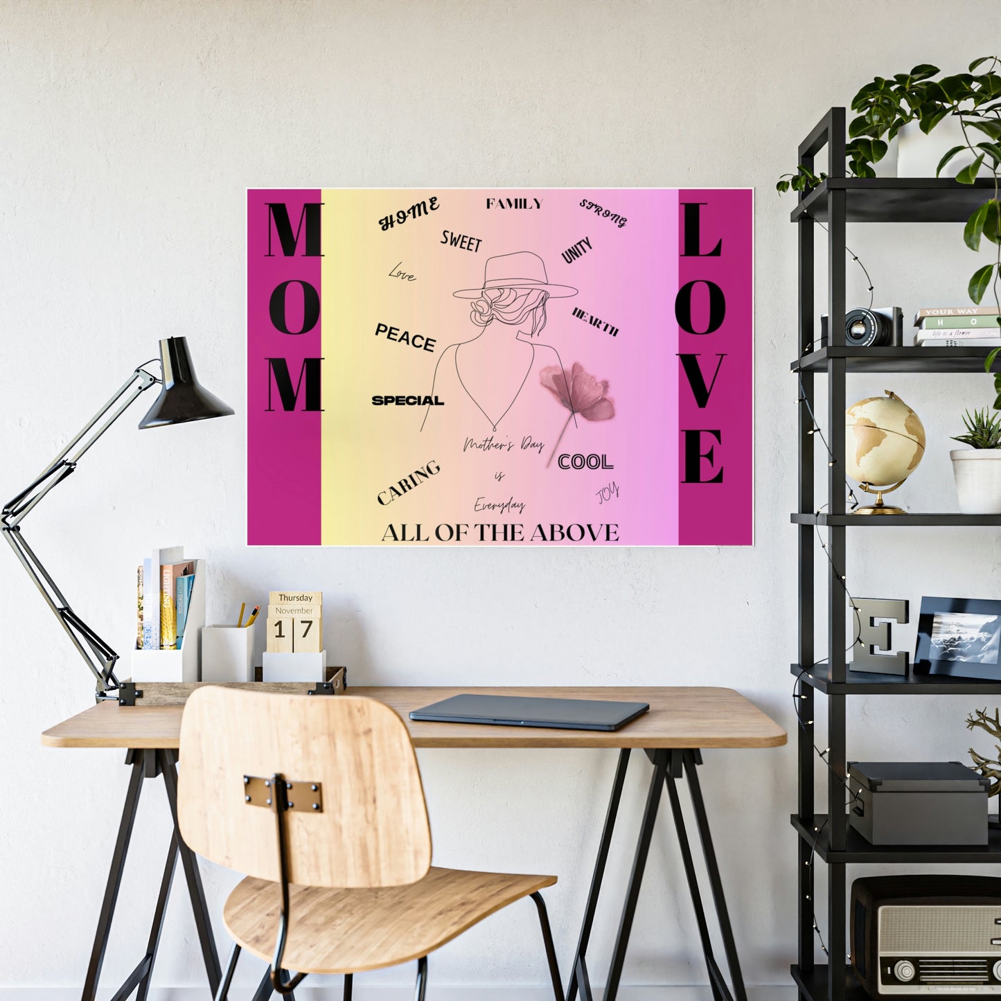 "MOM LOVE" Gloss Poster