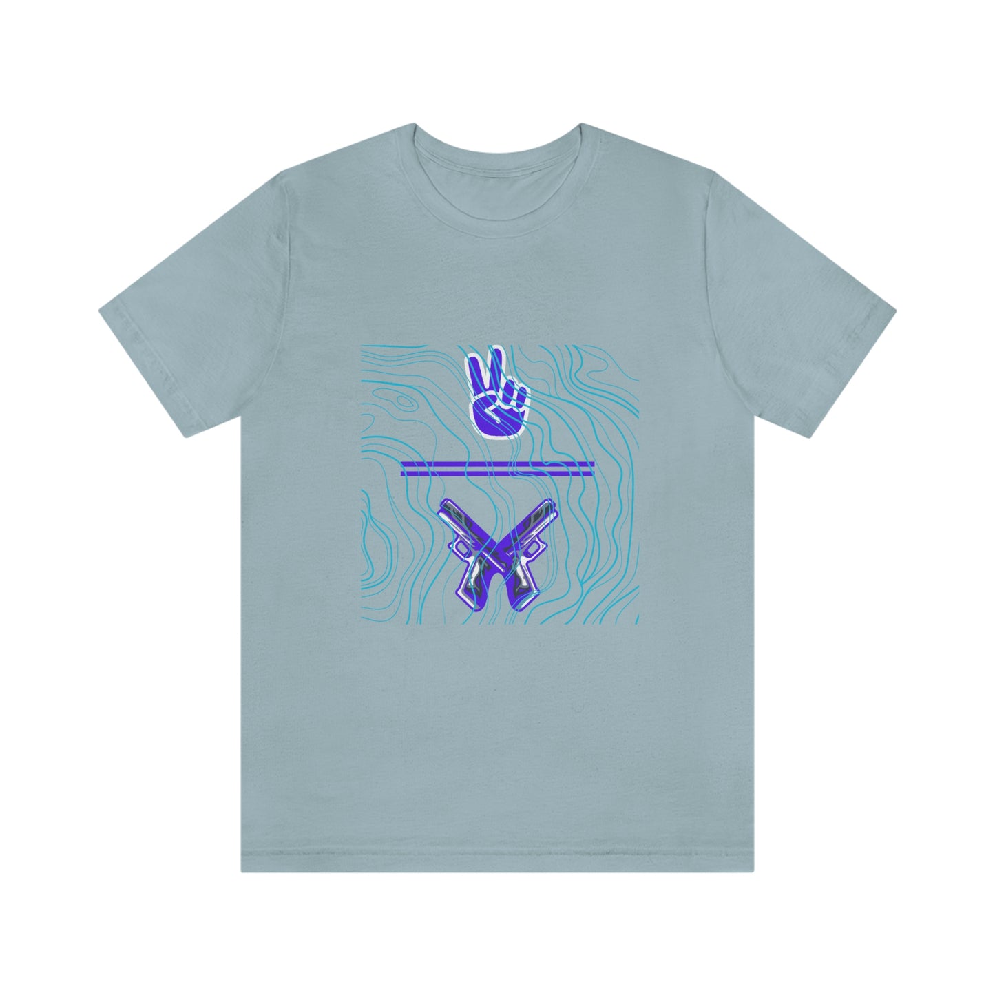 "Peace Symbol / Pistols" - Unisex Jersey Short Sleeve Tee