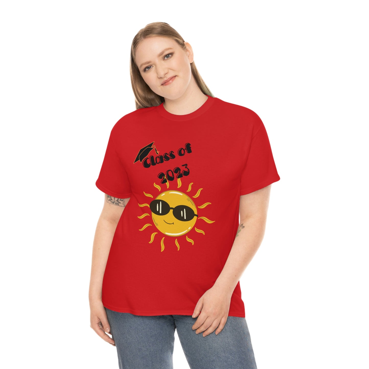 "Class of 2023 Sunshine wearing Shades" Unisex Heavy Cotton Tee