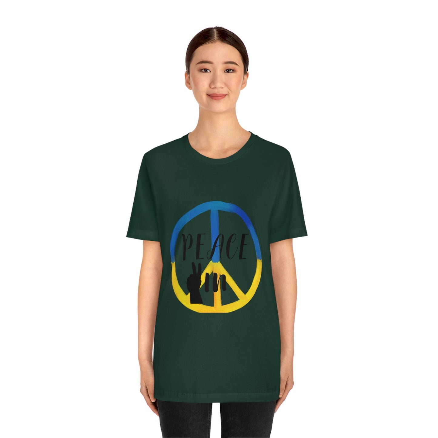 "Peace In" Unisex Jersey Short Sleeve Tee