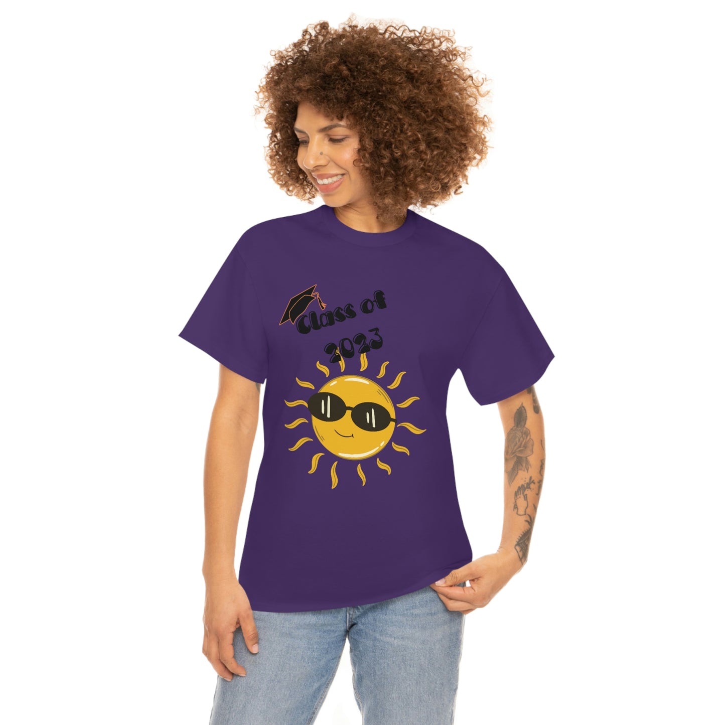 "Class of 2023 Sunshine wearing Shades" Unisex Heavy Cotton Tee