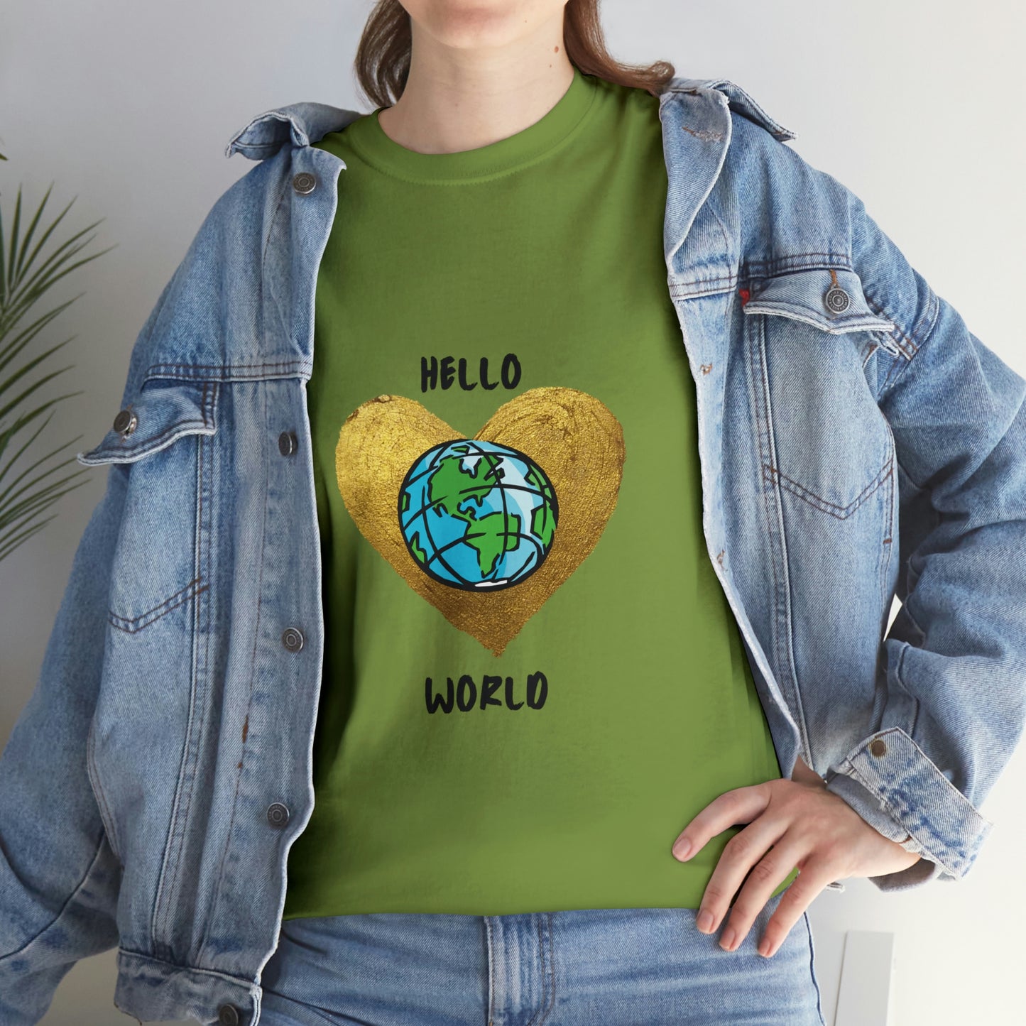 "Hello World" Unisex Heavy Cotton Tee