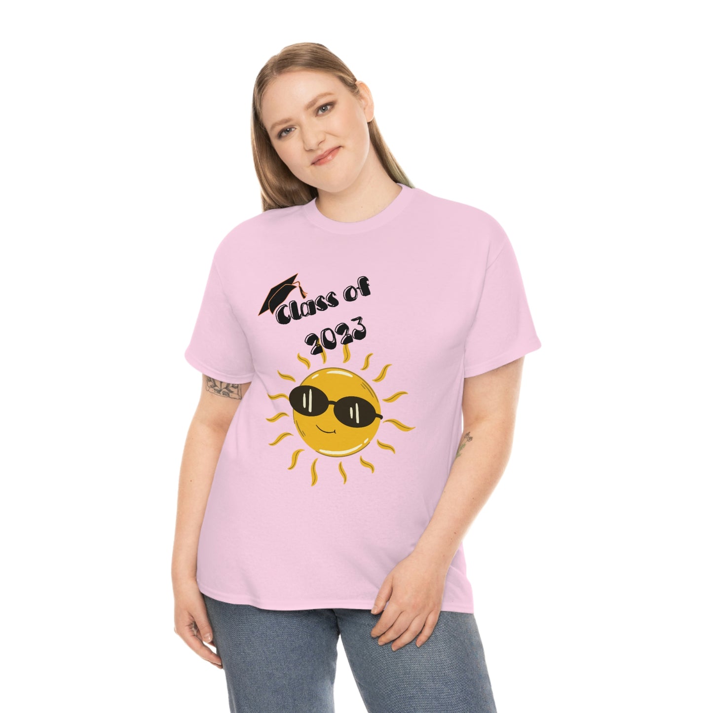 "Class of 2023 Sunshine wearing Shades" Unisex Heavy Cotton Tee