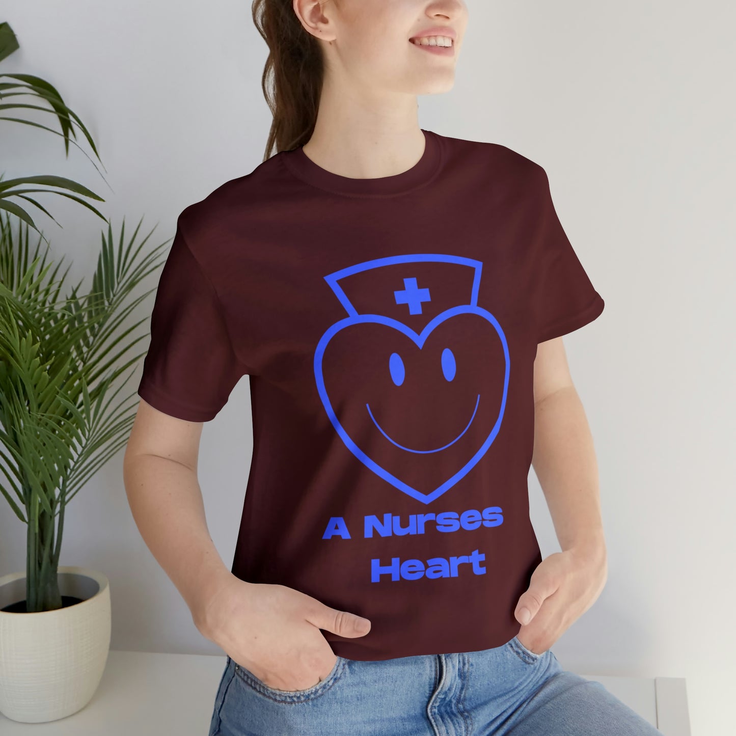 "A Nurses Heart" - Unisex Jersey Short Sleeve Tee