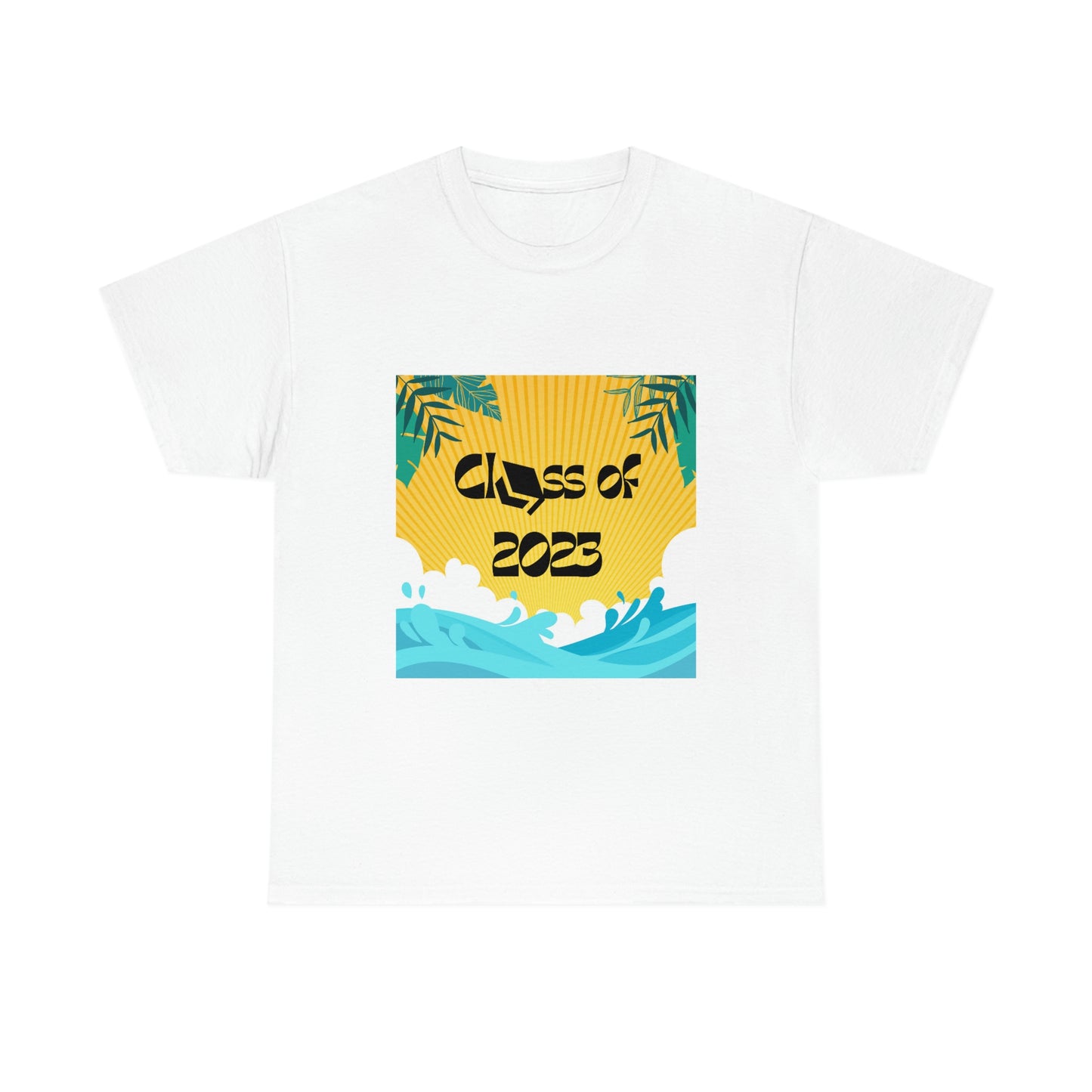 "Class of 2023 Palm Leaf" Unisex Heavy Cotton Tee