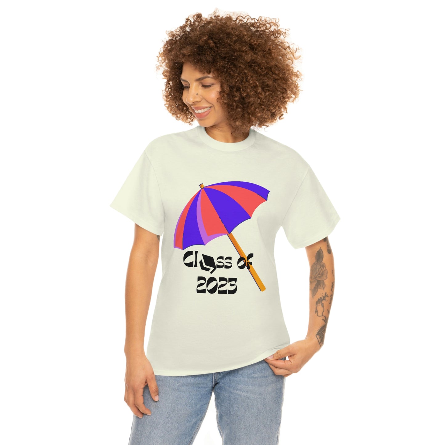 "Beach Umbrella 2023 Graduate" Unisex Heavy Cotton Tee