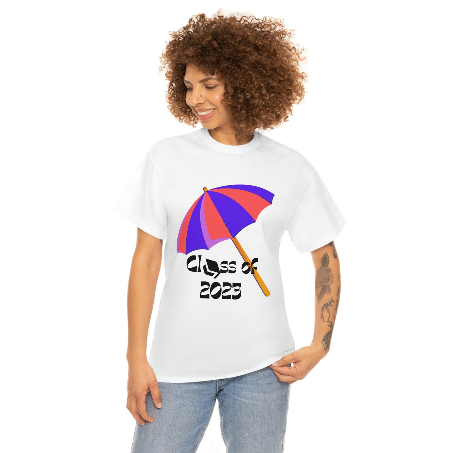 "Beach Umbrella 2023 Graduate" Unisex Heavy Cotton Tee