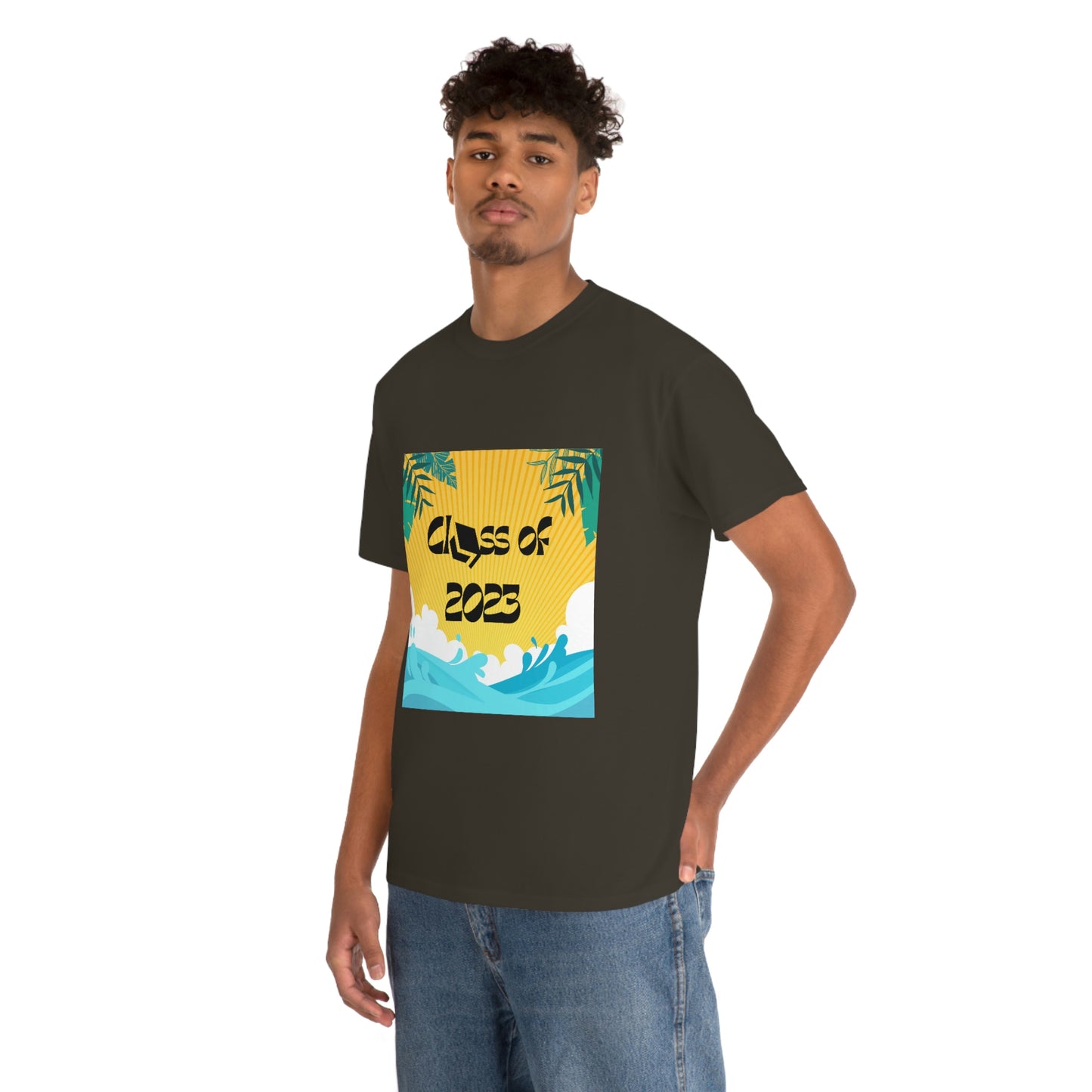 "Class of 2023 Palm Leaf" Unisex Heavy Cotton Tee