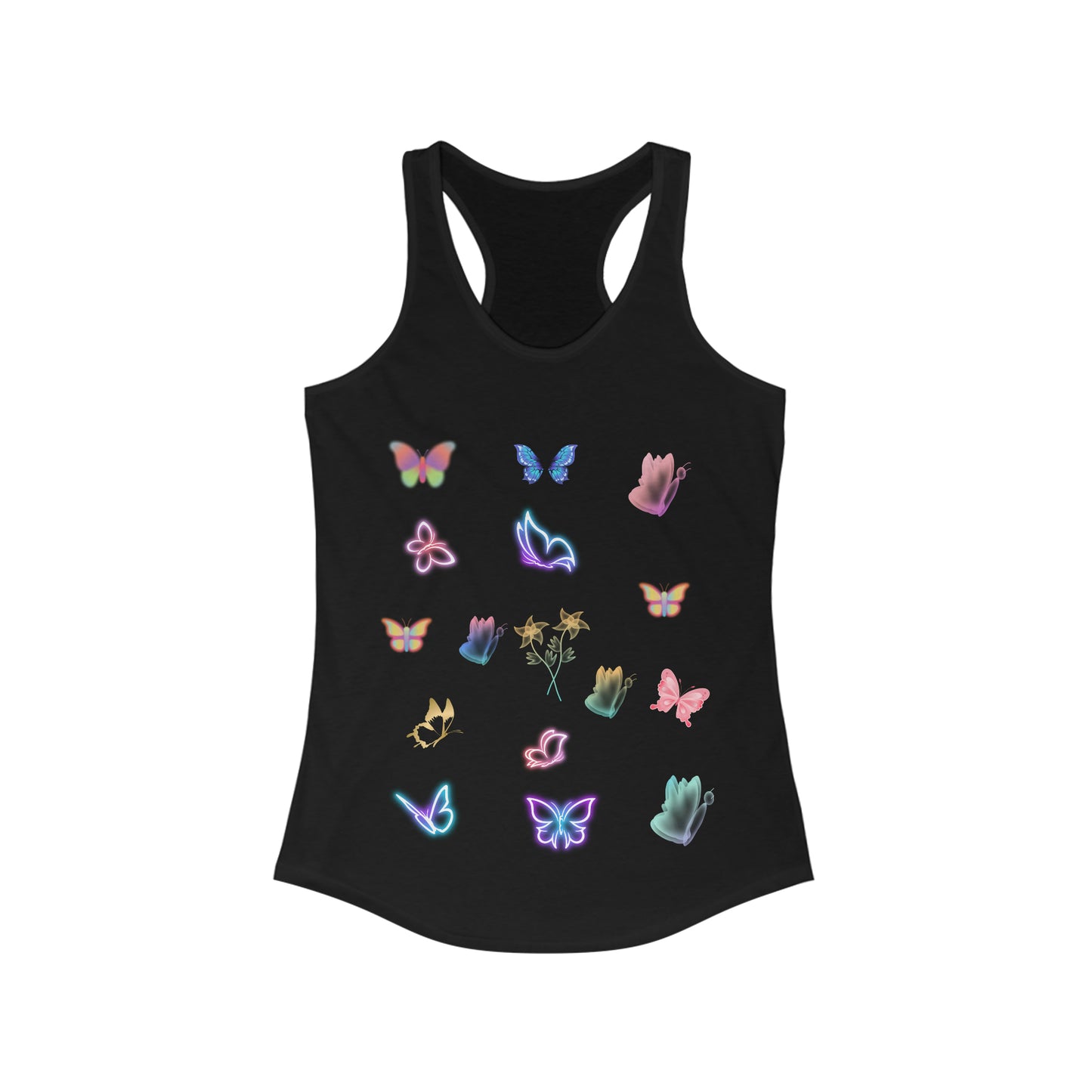 Glowing Butterflies Women's Ideal Racerback Tank