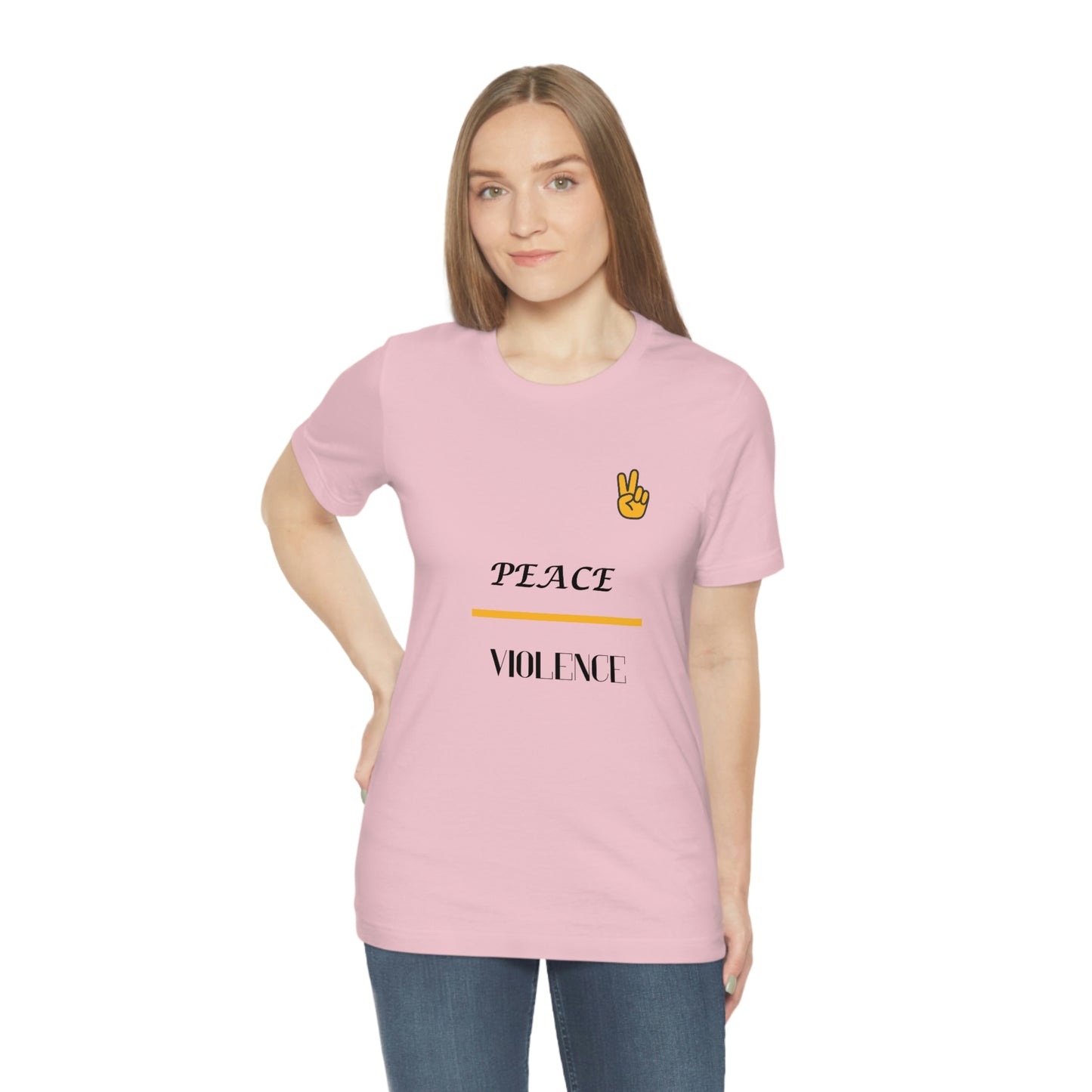 "Peace/ Violence" Unisex Jersey Short Sleeve Tee