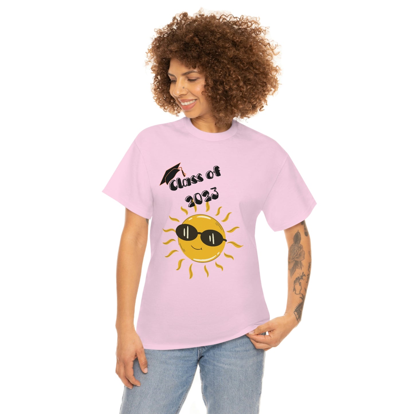 "Class of 2023 Sunshine wearing Shades" Unisex Heavy Cotton Tee
