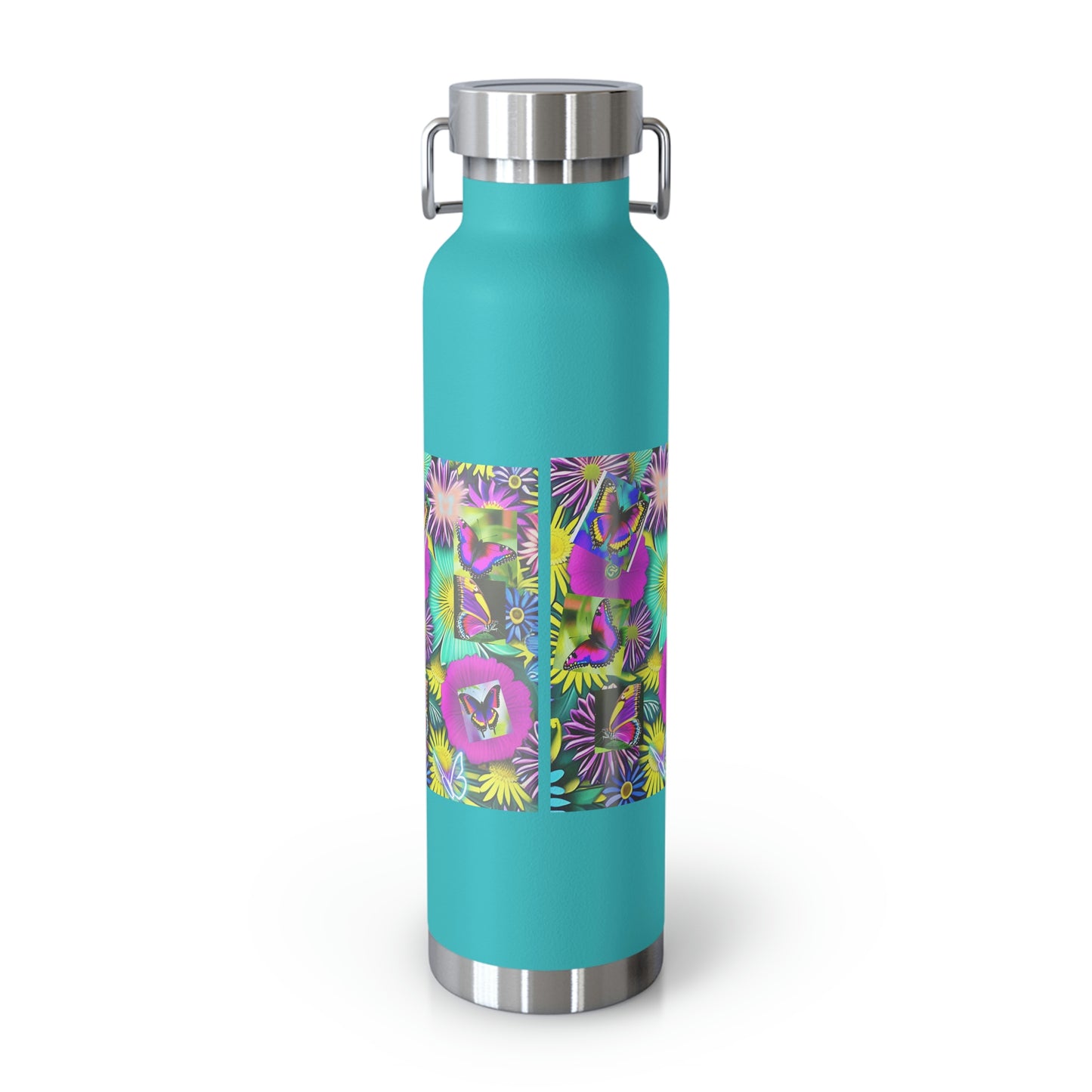 "Butterfly Garden" - Copper Vacuum Insulated Bottle, 22oz