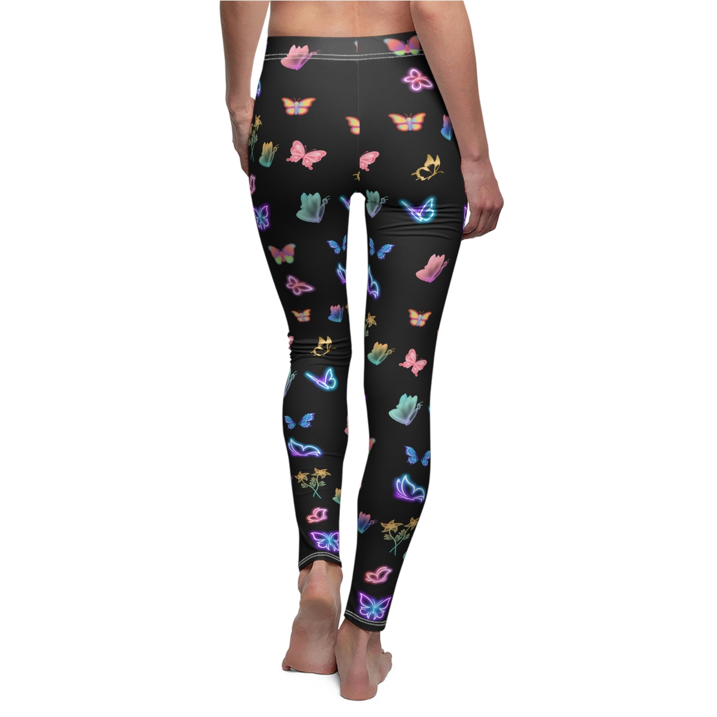 Glowing Butterflies Women's Casual Leggings