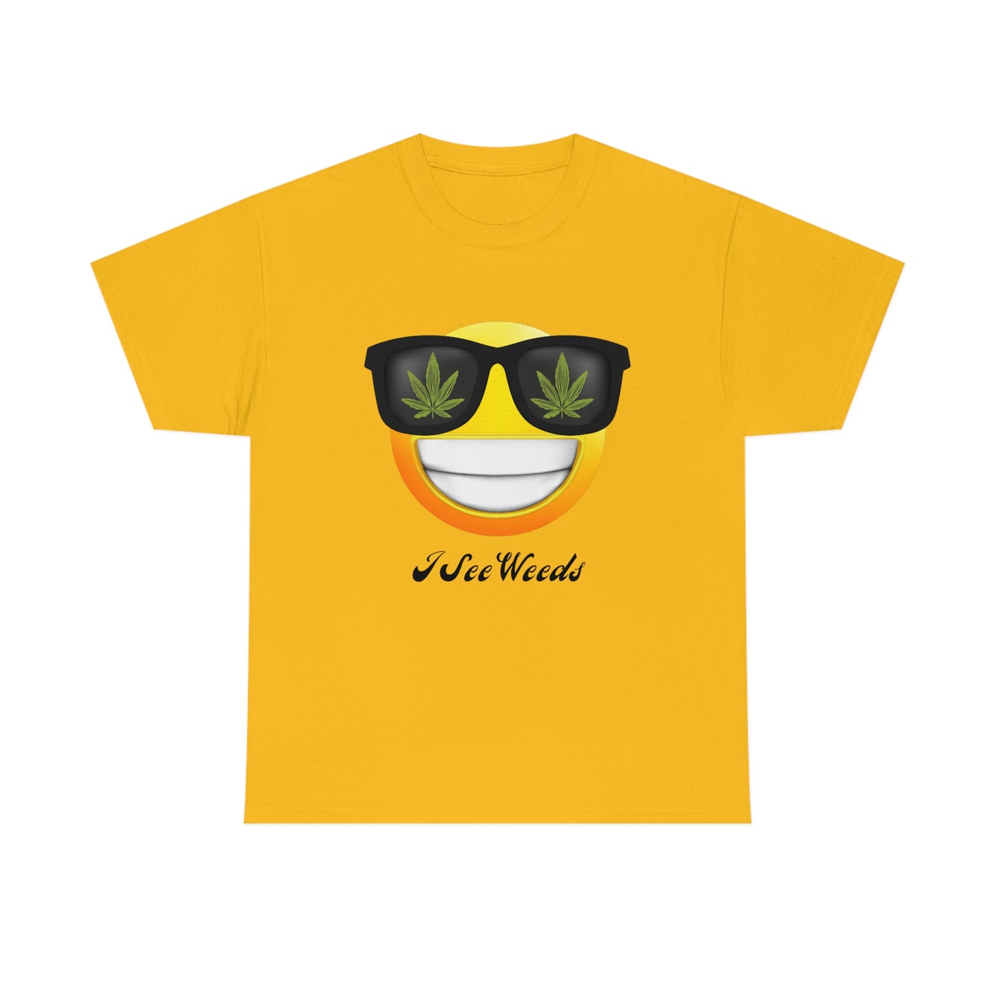 "I See Weeds - Smiley Face" Unisex Heavy Cotton Tee