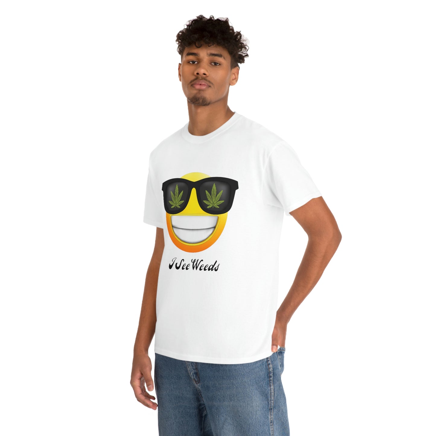 "I See Weeds - Smiley Face" Unisex Heavy Cotton Tee