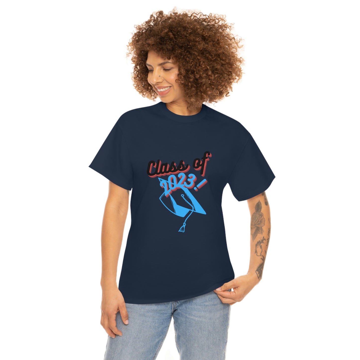 "Class of 2023 Graduation Cap": 2023 Graduate:  Unisex Heavy Cotton Tee