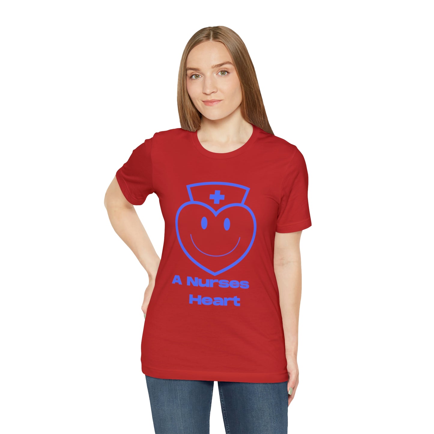 "A Nurses Heart" - Unisex Jersey Short Sleeve Tee