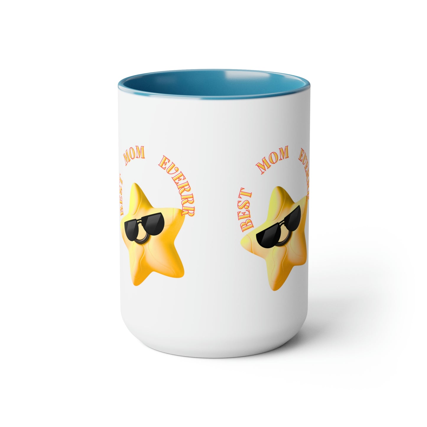 "BEST MOM EVERRR" Two-Tone Coffee Mugs, 15oz