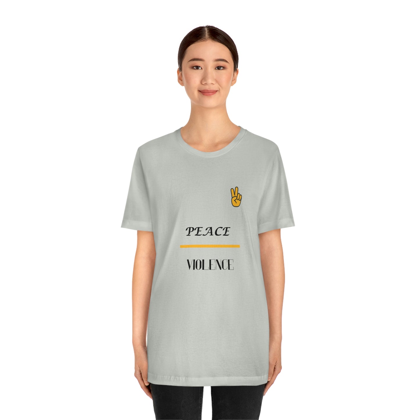 "Peace/ Violence" Unisex Jersey Short Sleeve Tee