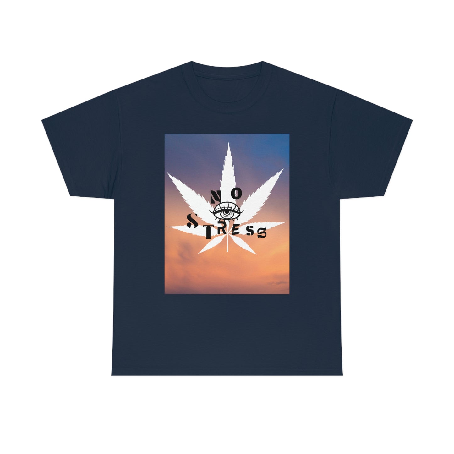 "No Stress Weed Leaf" Unisex Heavy Cotton Tee