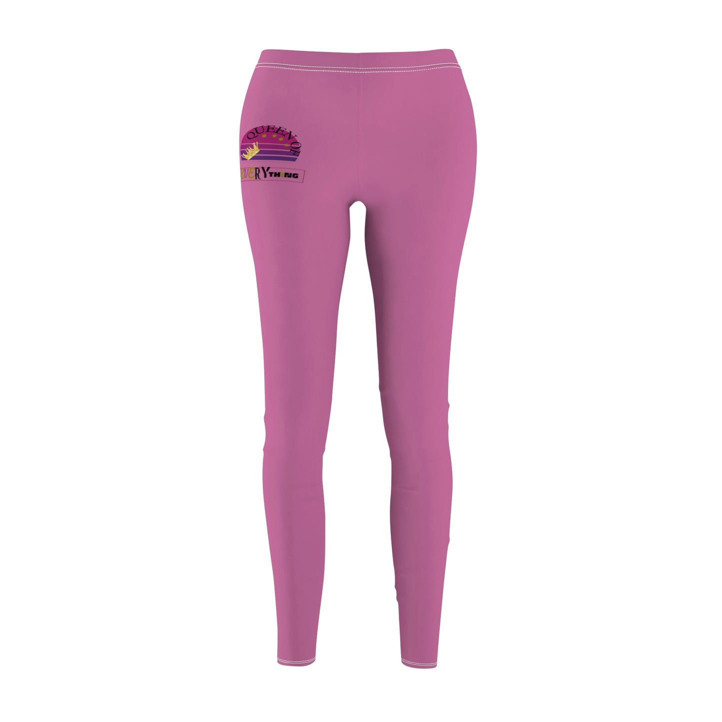Light Pink - "Queen of Everything" Women's Casual Leggings (AOP)
