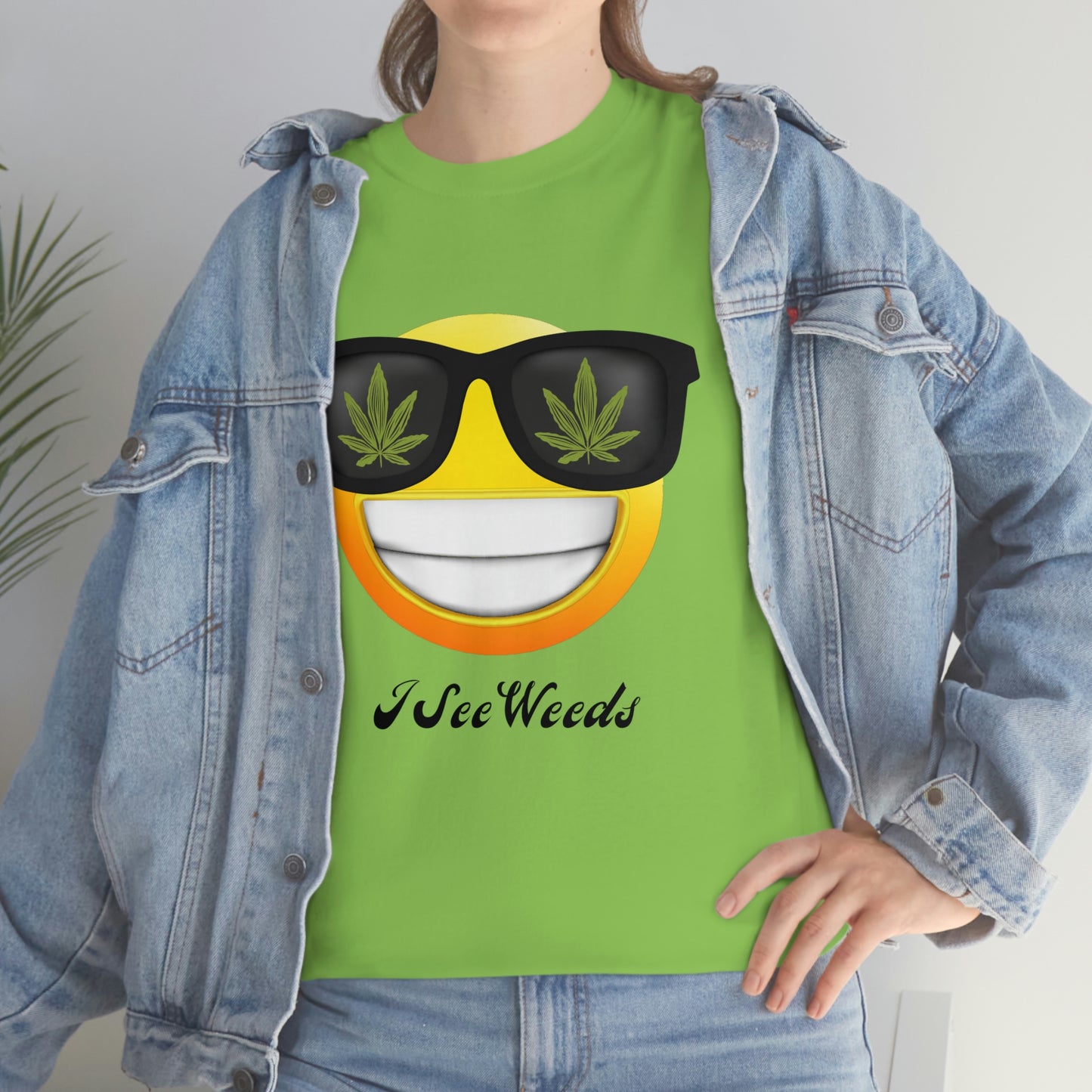 "I See Weeds - Smiley Face" Unisex Heavy Cotton Tee