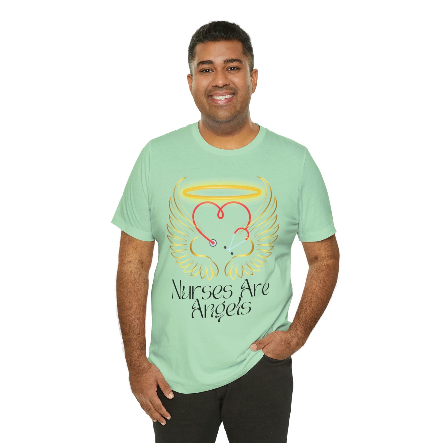 "Nurses Are Angels" - Unisex Jersey Short Sleeve Tee